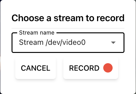 Video Recording Config