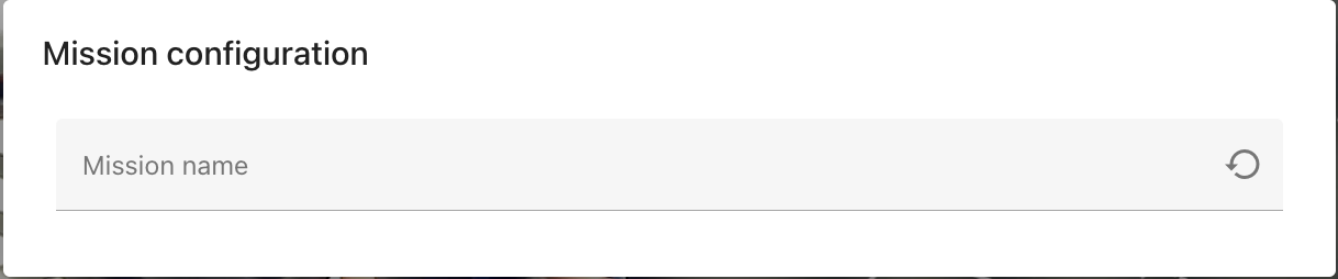 Mission Name Config