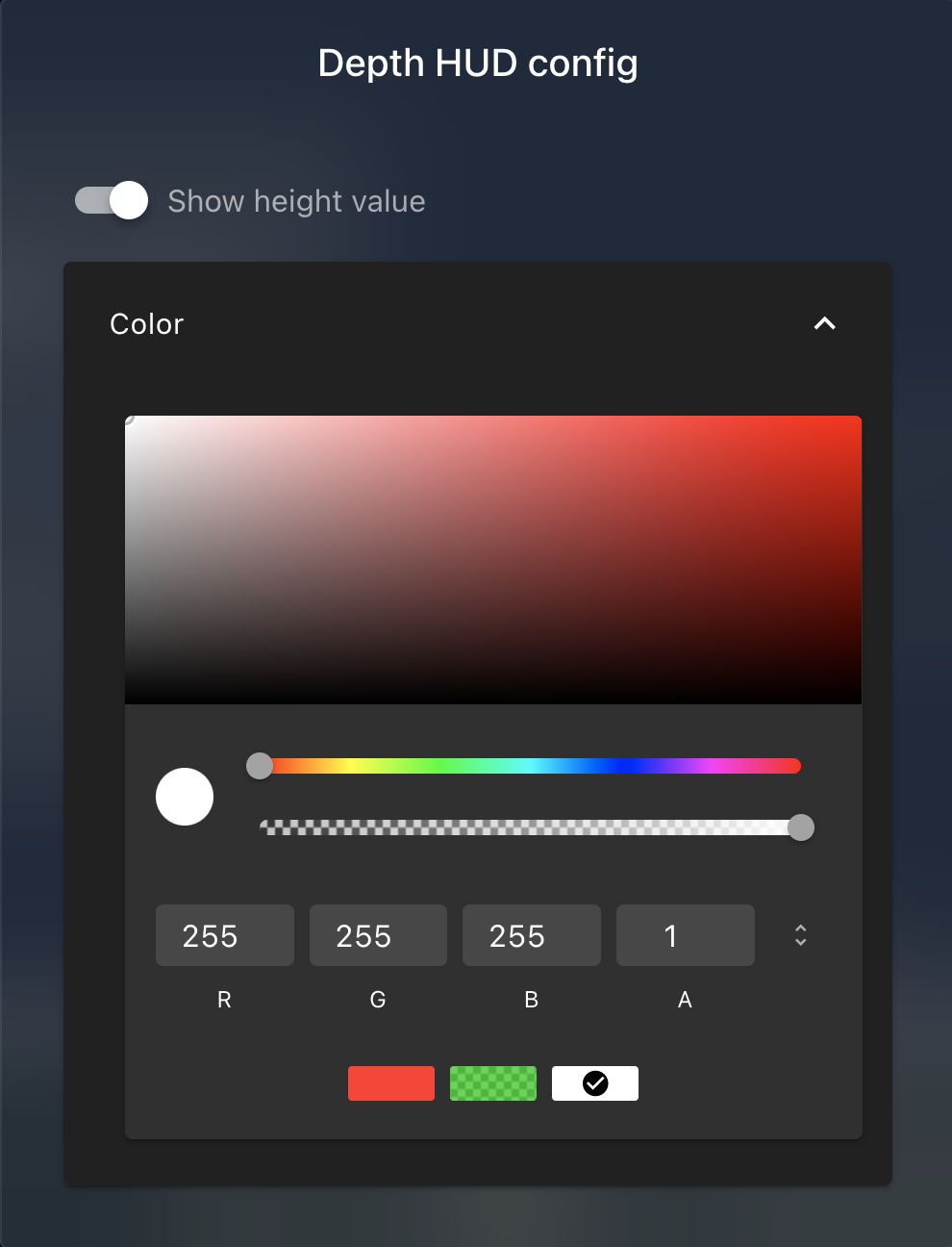 Depth Hud Config