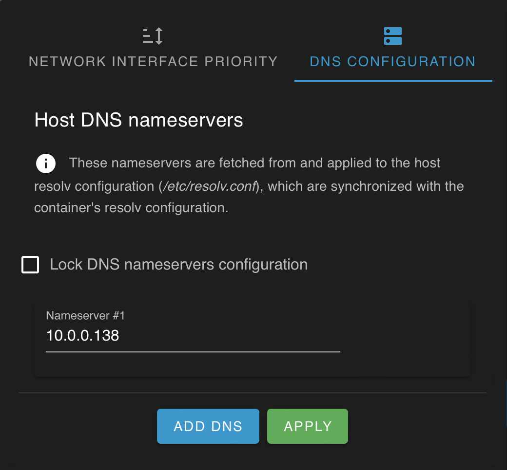 Internet Dns Config