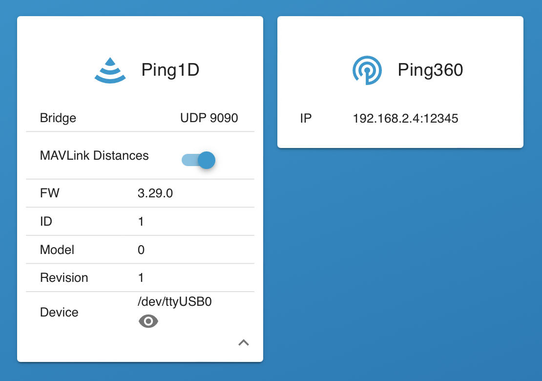 Ping Sonar Devices