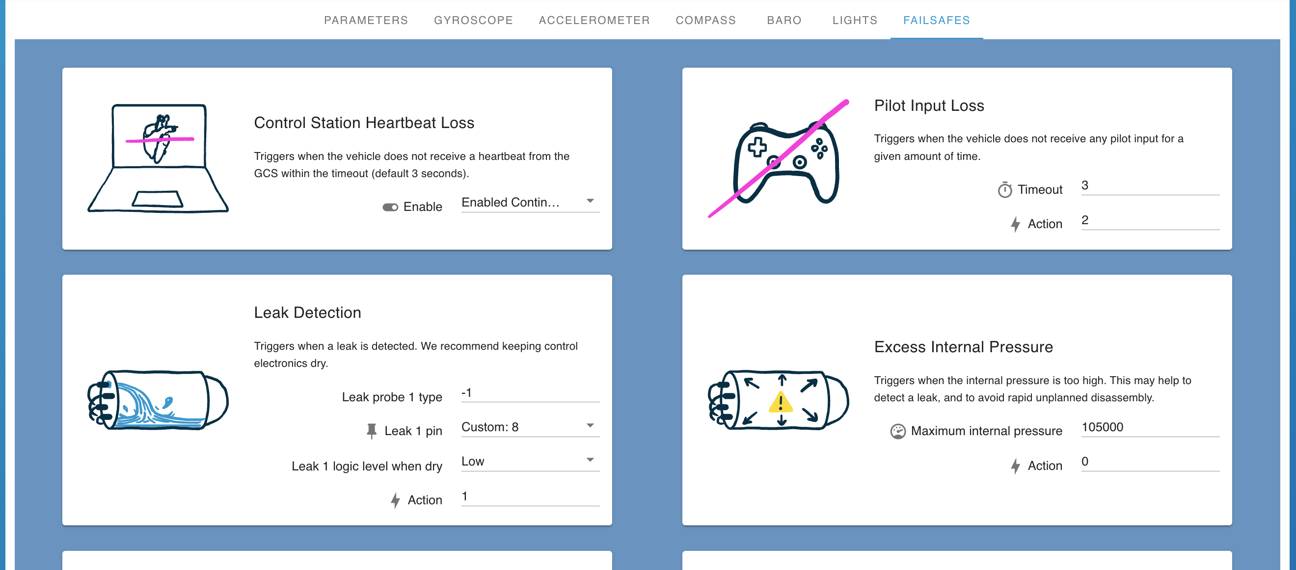 Vehicle Setup Configure Failsafes