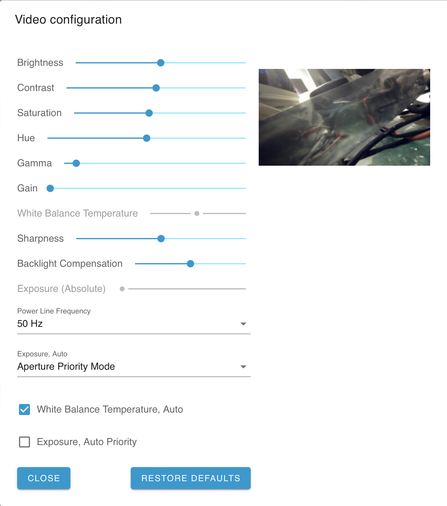 Video Config Example