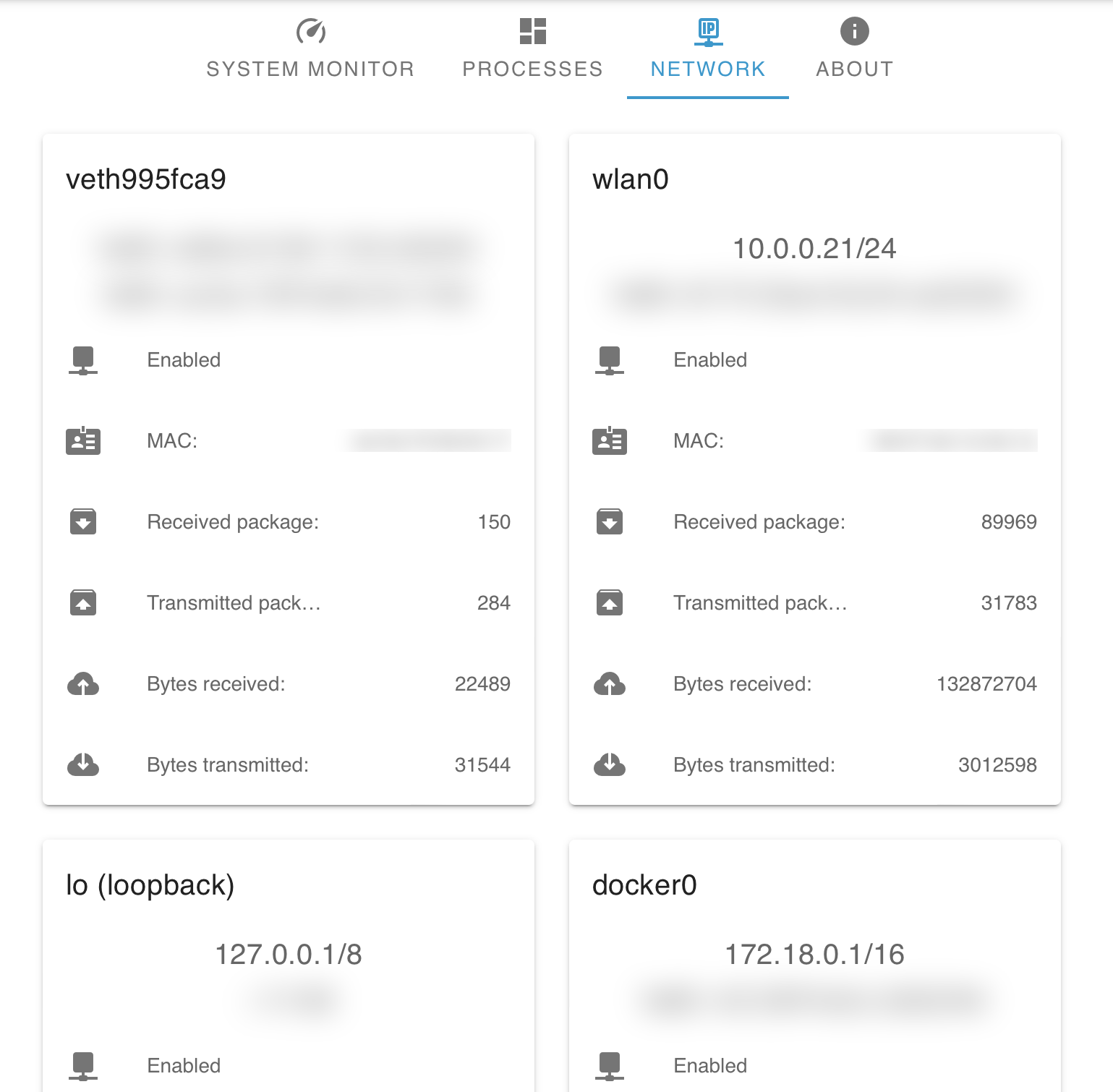 System Info Network