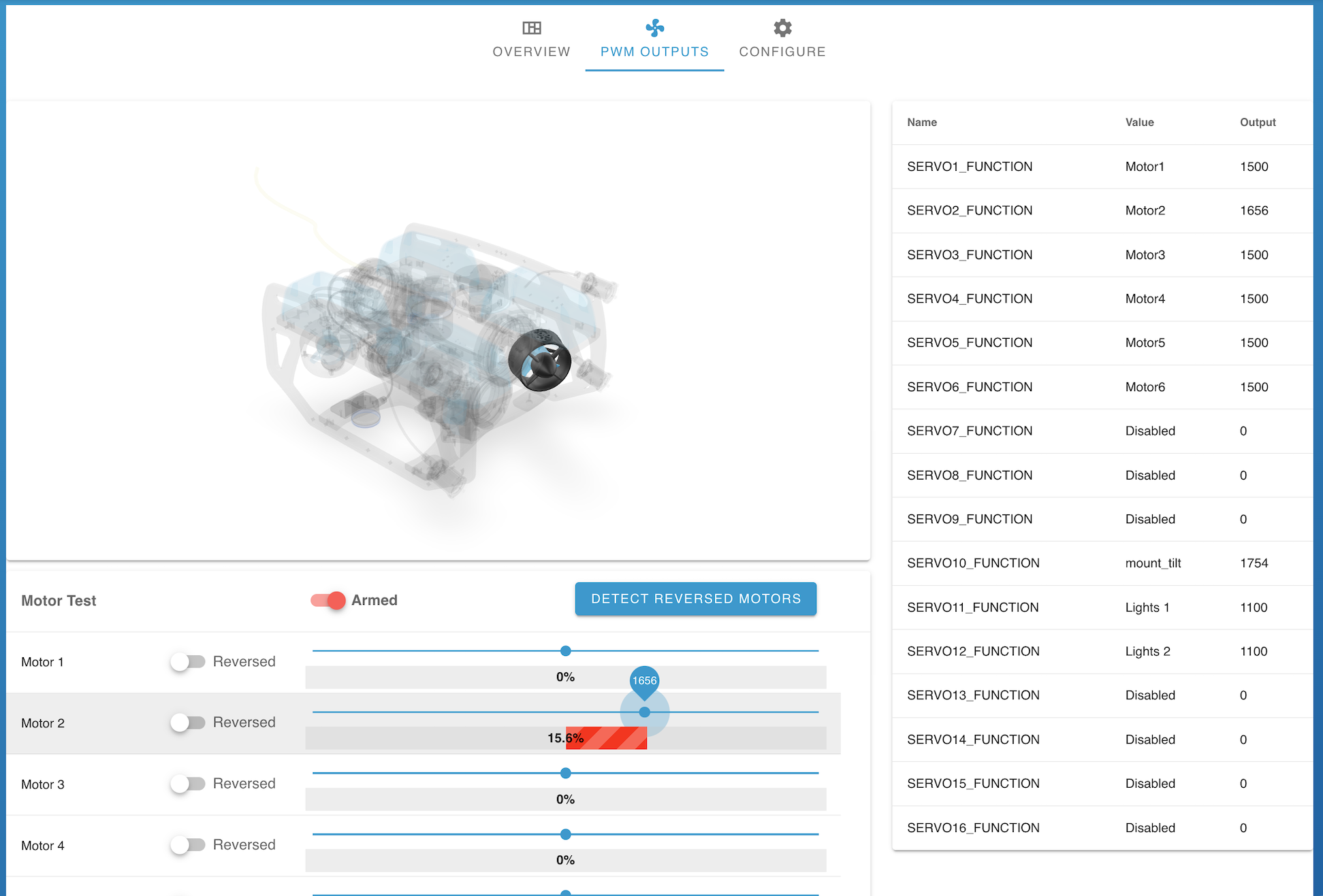 Vehicle Setup Pwm Outputs